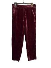 J.CREW velvet pants size 2 burgundy Holidays Pull On