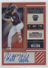 2018 Panini Elite Extra Edition Red Prizm 95/100 Will Wilson #USA-WW Auto a3i