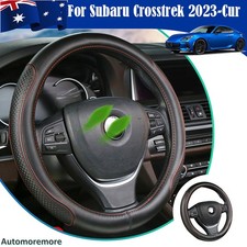 Cowhide Leather Steering Wheel Covers For Subaru Crosstrek 2023-2025 Breathable