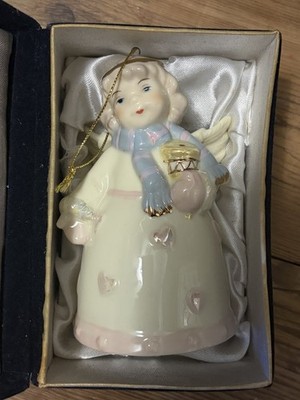Formalities by Baum Bros Porcelain Angel Girl with Drum Ornament