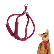 Escape Proof Cat Harness Y Shape Anti Choke Vest Adjustable Burgundy Small