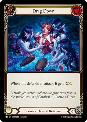 DRAG DOWN (YELLOW) X3 [ONE IS RAINBOW FOIL!] *FAB - COMPENDIUM OF RATHE*