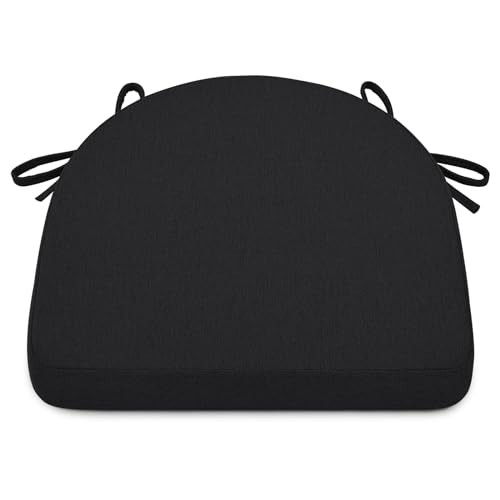 Kitchen Chair Cushions, Non-Slip Dining Chair Cushions with Ties and 1 Black - Bild 1 von 6