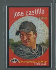 2008 TOPPS HERITAGE CHROME JOSE CASTILLO GIANTS BLACK REFRACTOR RARE SP 33/59