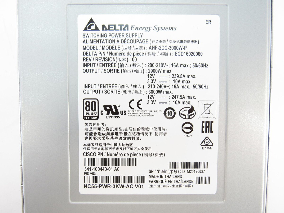 ADAPTATEUR D’ALIMENTATION AUTHENTIQUE pour Cisco C1111-4P C1111-4PLTELA