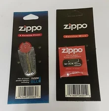 Genuine Zippo Brand Flints (6) and Wick Combo, USA seller and shipping