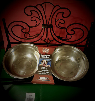 Loving Pets Ruff N  Tuff Double Diner 1 Quart FREE EXPEDITED SHIPING