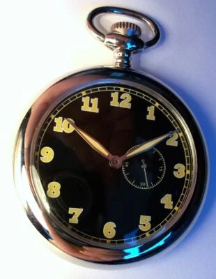 Faksimile Taschenuhr Deckuhr Wehrmacht Kriegsmarine Artillerie 2. Weltkrieg WK 2 - Bild 1 von 4