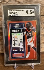 Jerry Jeudy 2020 Optic Contenders Red Rookie /125 Card #80 SGC 9.5