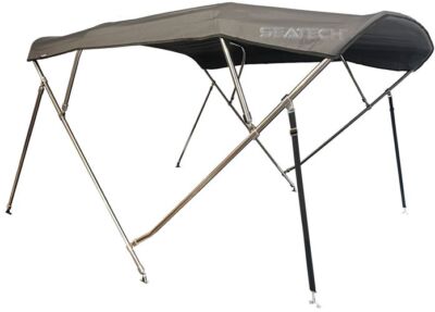 Seatech 4 Bow Edelstahl Bimini Top Bootsverdeck | B218-230xL240xH120cm 25mm Rohr