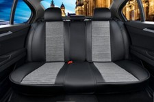 5pcs Auto Sitzbezüge Sitzbezug Schonbezüge Comfort Komplettset Grau Stoff