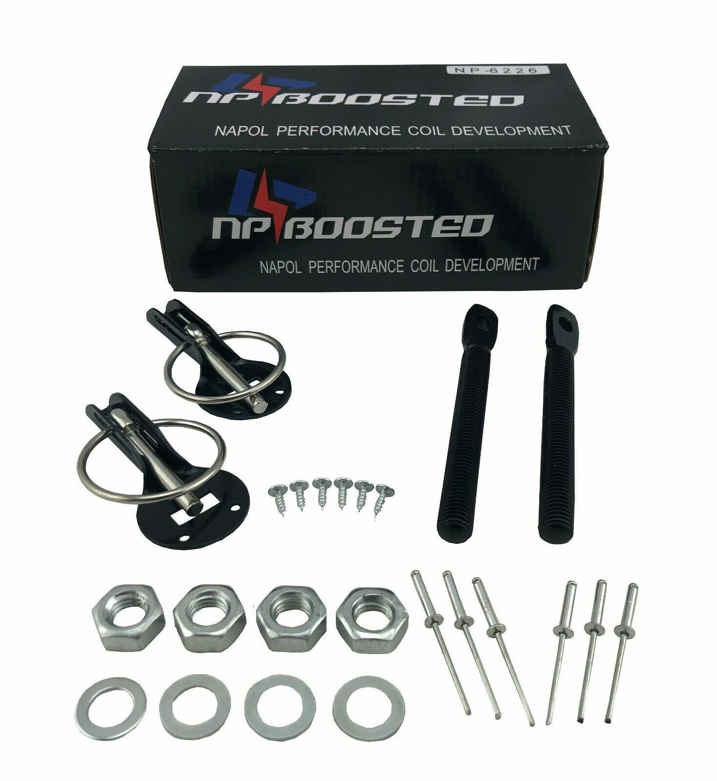 Hood Pin Kit Universal JDM Domestic Euro Cars for Carbon Fiber