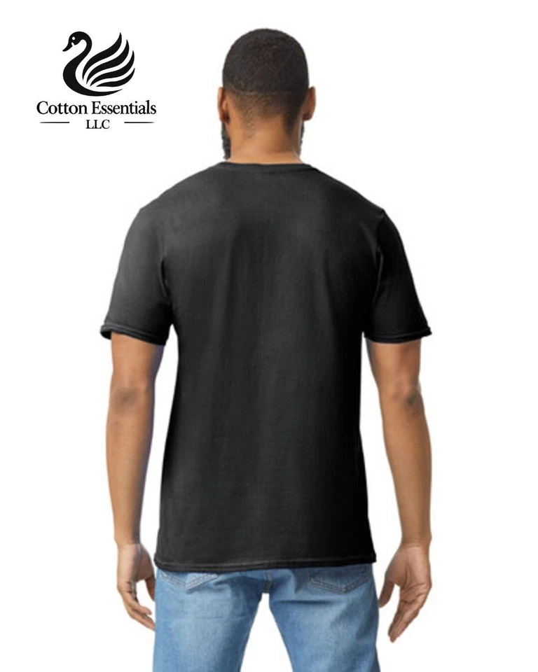 Gildan (6-pack) Black Solid Heavy Cotton Short Sleeve Blank T-Shirt S-3XL - Image 4 of 4