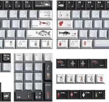 PBT Fishing Custom Mechanical Keyboards DIY Keycaps 142-Key Cherry Profile Set