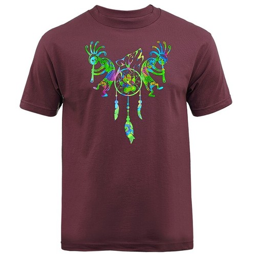 Camiseta Kokopelli Duo Atrapasueños Plumas Tribal Indio Nativo Americano - Imagen 5 de 17