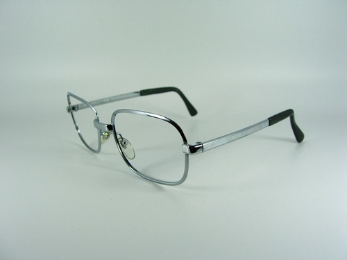 Luxury eyeglasses, oval, square, Platinum plated, frames, NOS, hyper vintage - Picture 2 of 7