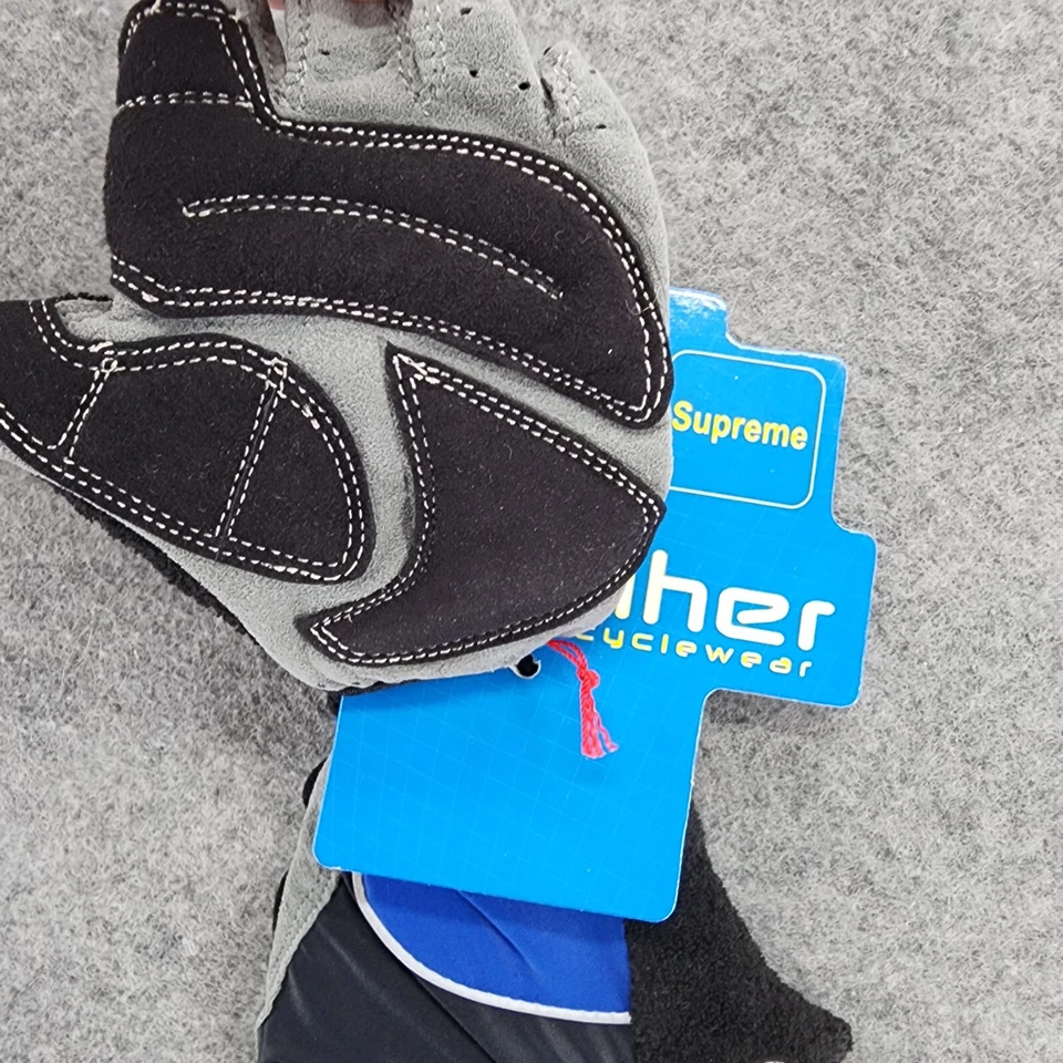 Guantes de ciclismo Bellwether para mujer grandes azules sin dedos Supreme Foto 4 de 4