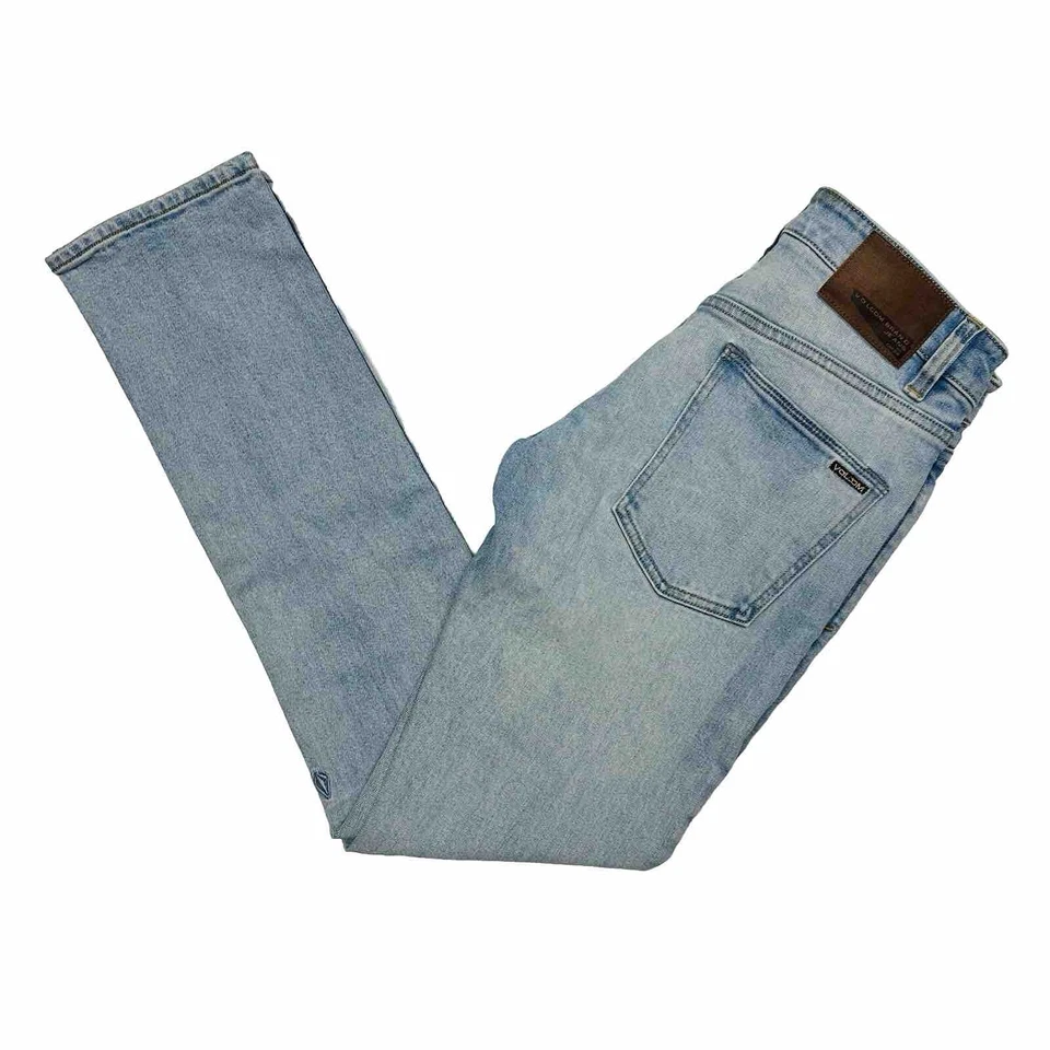 Volcom 2X4 Skinny Men's Denim Jeans Size 28 Light Blue Stretch Skate Street Wear - Image 4 of 4