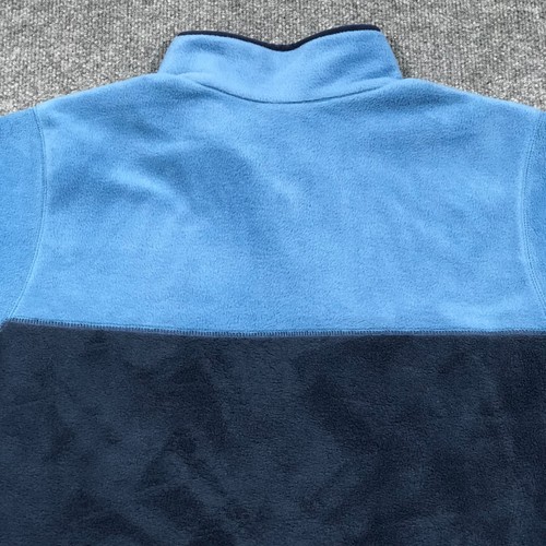 Columbia Flattop Ridge Fleece Mens M Blue Two-Tone Pullover Quarter Snap Jacket - Picture 9 of 12