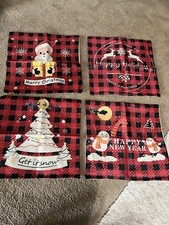 4 Pack Christmas Throw Pillow Covers Christmas Decorations Bedroom Or Sofa18 x18