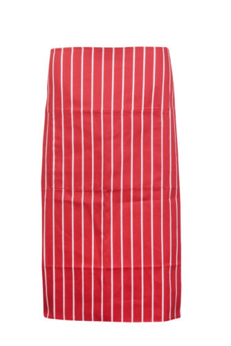 APRON WASHABLE POLY COTTON STRIPE DESIGN FULL WAIST APRON - Picture 6 of 6