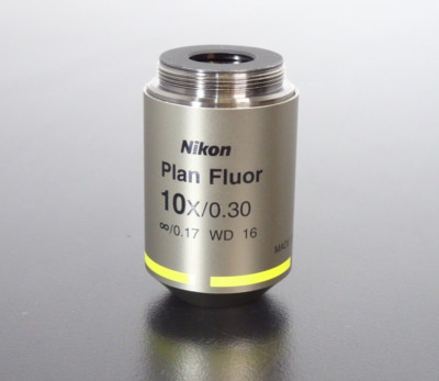 Nikon Fluor 10x/0.30 Microscope Objective   Used
