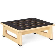 Wooden Step Stool for Adults Seniors with Non-Slip Rubber Feet Step Heavy Dut...