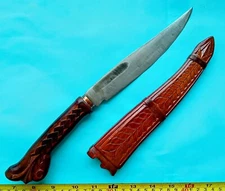 Ginugon  style bolo tribal slim knife  hand forged 7" spring steel  blade