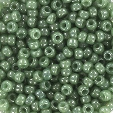 Miyuki Seed Beads Round Size 8/0 Transluscent Alabaster Luster Sage 22 Grams
