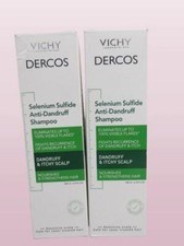 VICHY DERCOS SELENIUM SULFIDE ANTI-DANDRUFF SHAMPOO 6.76 OZ LOT OF 2