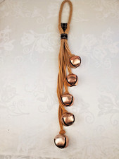 Sleigh Jingle Bells 5 On Rope Home Decor Christmas Door Knob Hanger Copper Color
