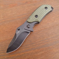 MFH Messer Olive Taschenmesser - Klappmesser - Einhandmesser - Clip - 45521