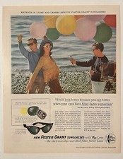 1960 Foster Grant Sunglasses Vintage Print Ad Advertisement FF77 Lenses Balloons