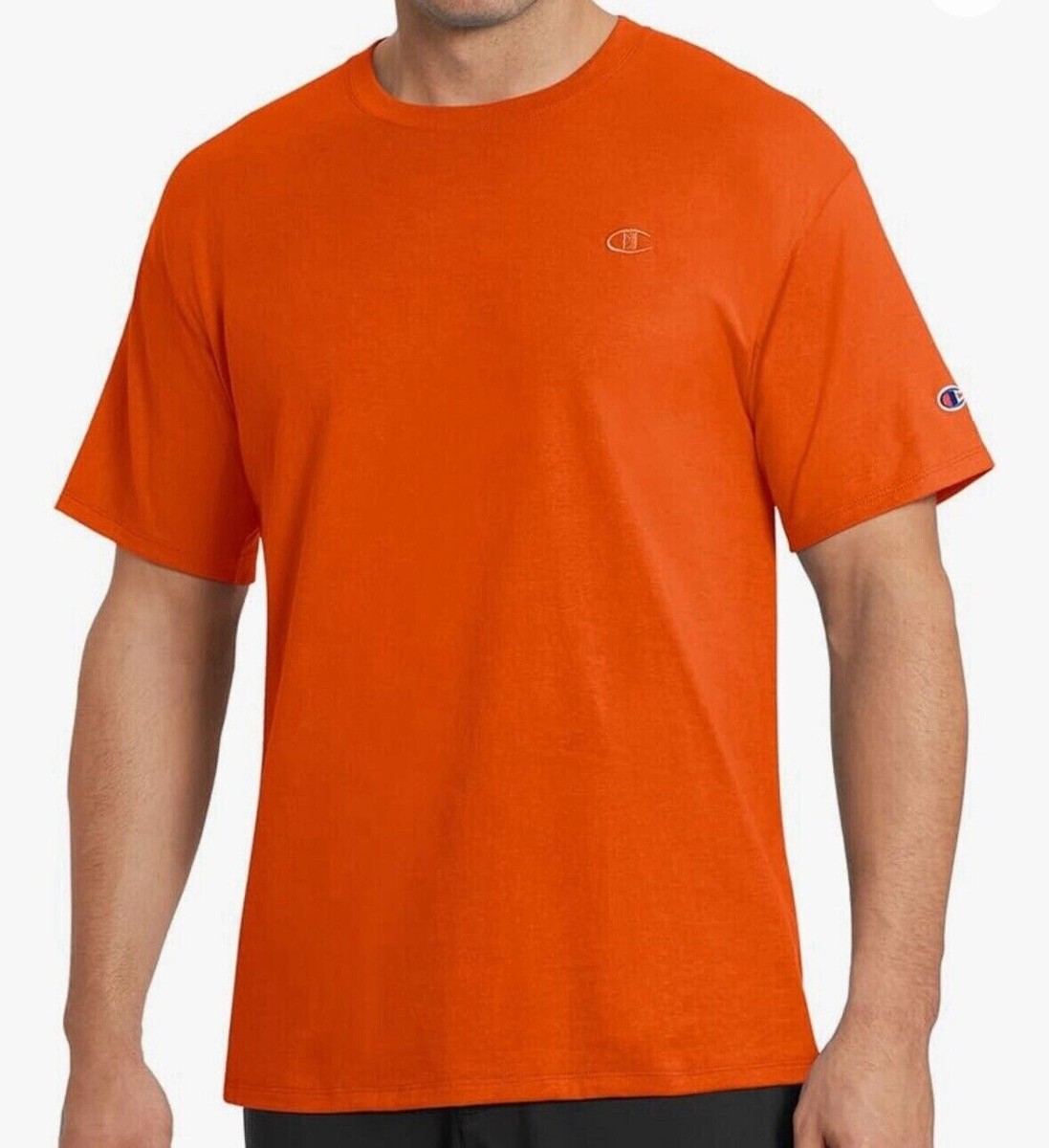 NWT Champion Classic Jersey T-Shirt Men's SS Crewneck Tee Spicy Orange Sz  5xl