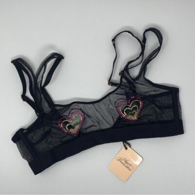 Agent Provocateur Valentine Black Bra AP2 Small NWT $125