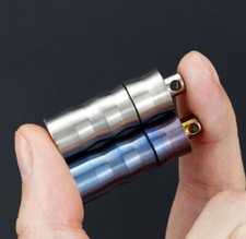 Mini Keychain Pendant Pill Holder EDC Pure Titanium Waterproof Case Storage