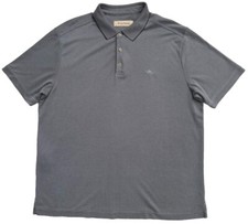 Tommy Bahama Shoreline Surf Men's Gray Modal Short Sleeve Polo Shirt Size L