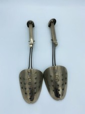 Vintage EKCO Hammered Metal Shoe Tree Shapers Stretchers, Adjustable Pair