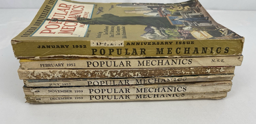 Vtg. Popular Mechanics Lot (1952–1959) – 6 Issues DIY Science Golden Anniv. - Picture 12 of 13