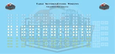 Passenger Car Diner Table Settings & Etched Windows 1:87 HO Scale