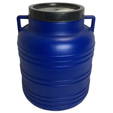 Weithalsfass 30L Blau Deckelfass &Ouml;ffnung 19cm Regenfass Futtertonne Beh&auml;lter