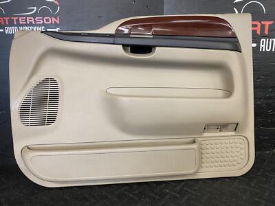 05-07 F350 FRONT PASSENGER INTERIOR DOOR TRIM PANEL PEBBLE