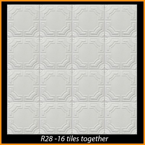 DIY Ceiling Tiles, Glue Up on popcorn. Foam 20x20 R28 White Pack /48 (126.72s/f) - Picture 3 of 5