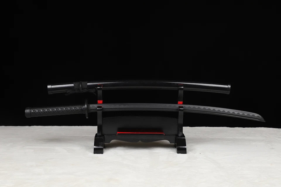 Soporte de espada madera maciza soporte de espada de 2 niveles para exhibición katana samurai japonesa Foto 4 de 4