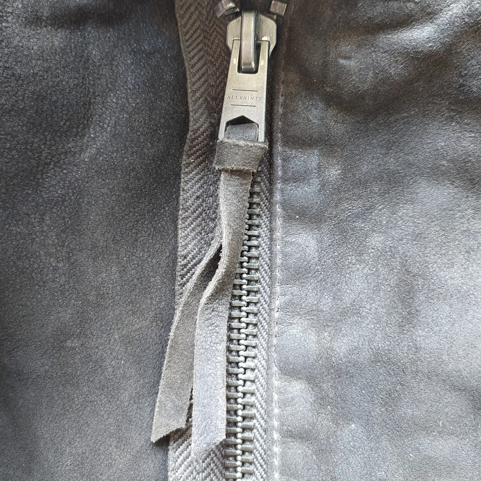ALLSAINTS Chamber Suede Leather Jacket WORLDWIDE SHIPPING FTP 0743 - Image 3 of 4