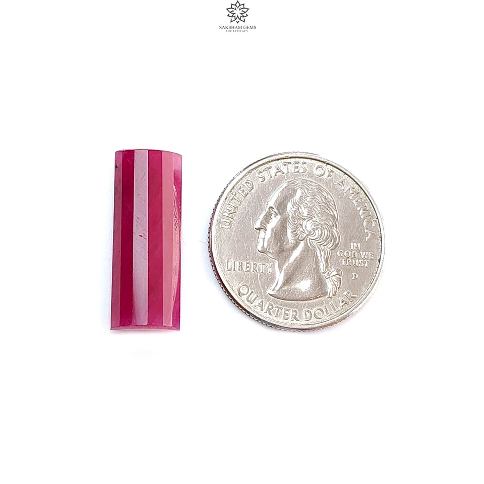 Baguette rubí rojo natural sin tratar de 17,50 quilates corte escalonado 23,5*9 mm 1 pieza para joyería Foto 3 de 4
