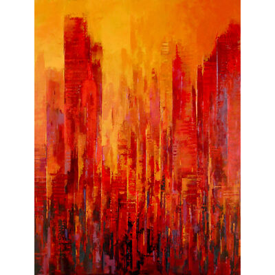 Clo Baril Nature Et Architecture Wolkenkratzer Gemälde XL Wandbild Leinwanddruck