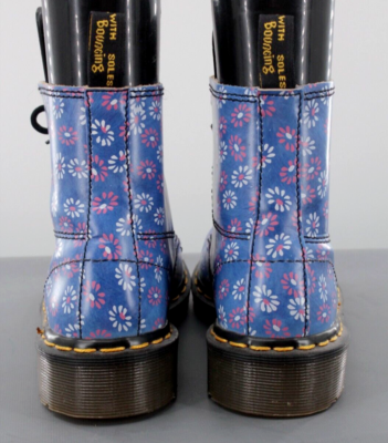 VTG 90s Women's Blue Floral Dr Martens Ankle Boots Sz 7 / UK VTG 90s Women's Blue Floral Dr Martens Ankle Boots Sz 7 / UK