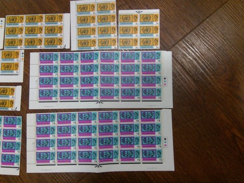 SG 681p -682p 1965 UNITED NATIONS PHOS PHOSPHOR 60 SETS MNH STAMPS BLOCKS - Picture 3 of 4