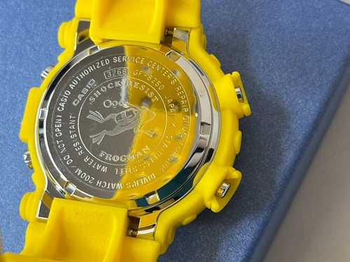 CASIO G-SHOCK GF-8250-9JF Yellow Rubber Solar Digital Watch FROGMAN Unused Japan - Picture 24 of 24
